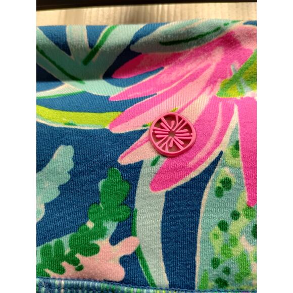 Lilly Pulitzer Size XXL UPF 50+ Weekender High-Rise Crop Legging Macaw Blue - Picture 4 of 7